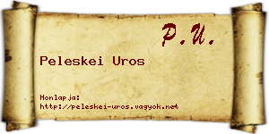 Peleskei Uros névjegykártya